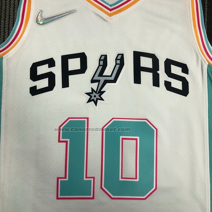 Maglia San Antonio Spurs DeMar DeRozan NO 10 Citta 2021-22 Bianco